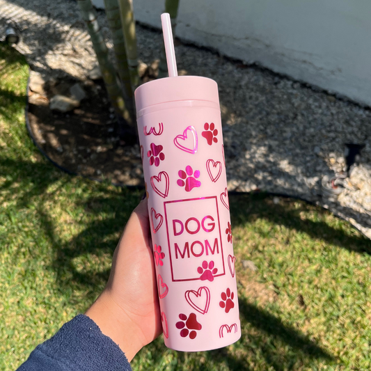 Dog Mom Skinny Tumbler